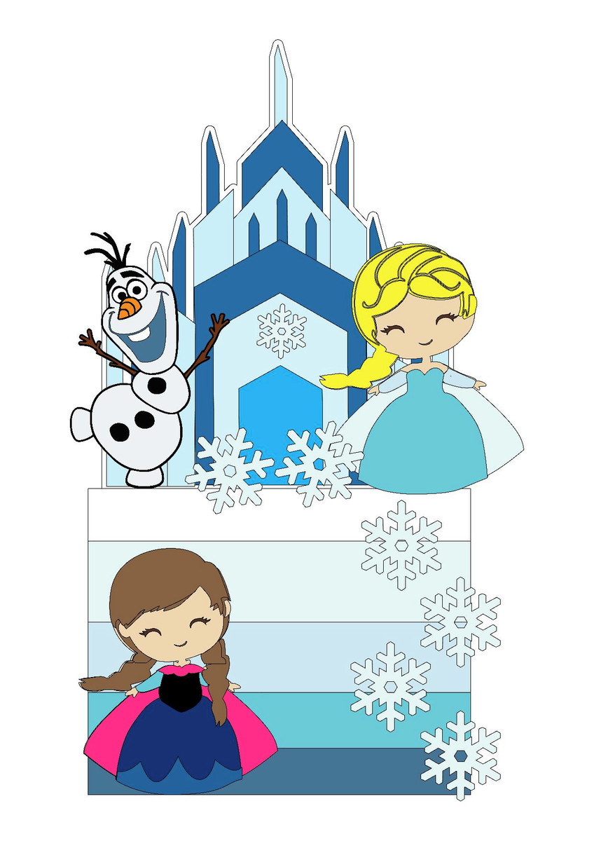 Arquivo de Corte Topo de Bolo Frozen em Camadas
