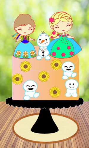 Arquivo de Corte Topo de Bolo Frozen Fever