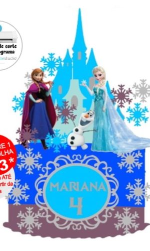 Arquivo de Corte Topo de Bolo Frozen - frame
