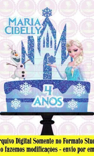 ARQUIVO DE CORTE - TOPO DE BOLO FROZEN REF 219