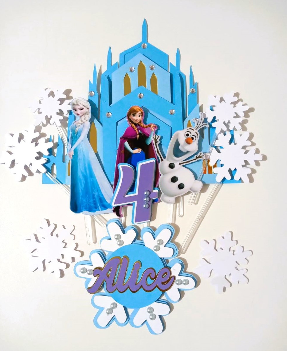 Arquivo de Corte Topo de Bolo Frozen Studio 001 - Imagem 2