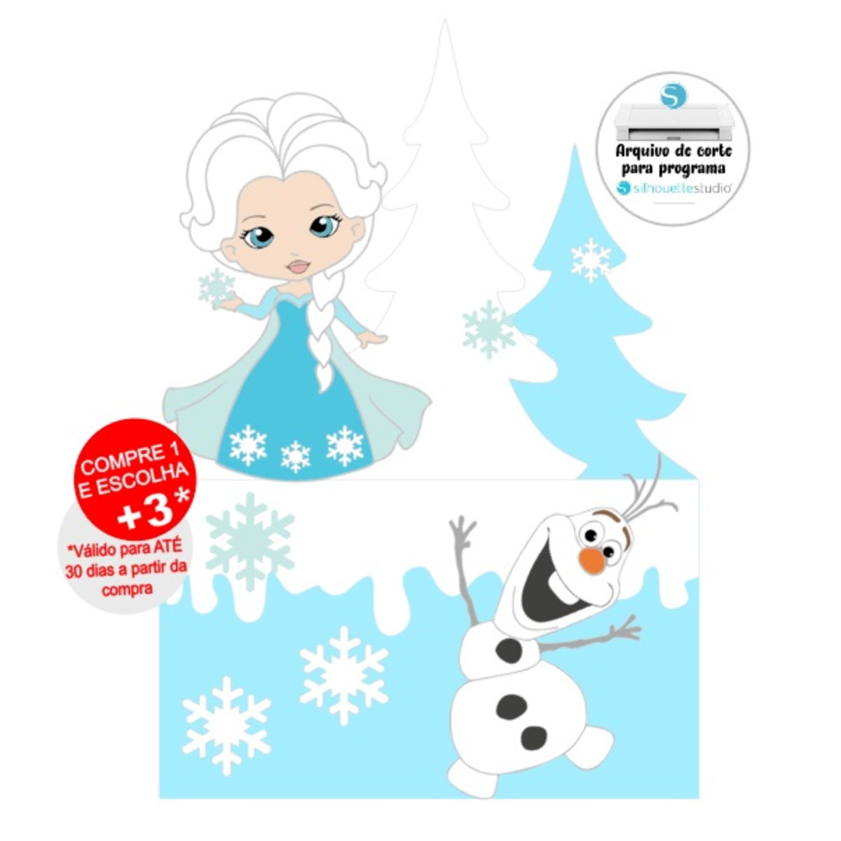 Arquivo De Corte Topo De Bolo Frozen -