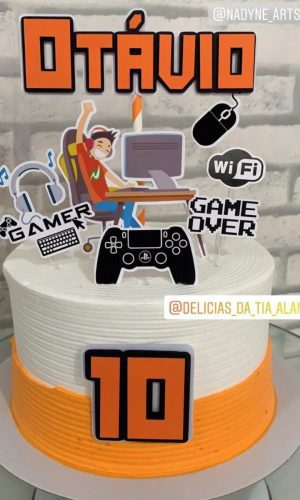 Arquivo de corte Topo de Bolo Gamer