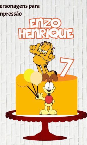 Arquivo de Corte Topo de Bolo Garfield