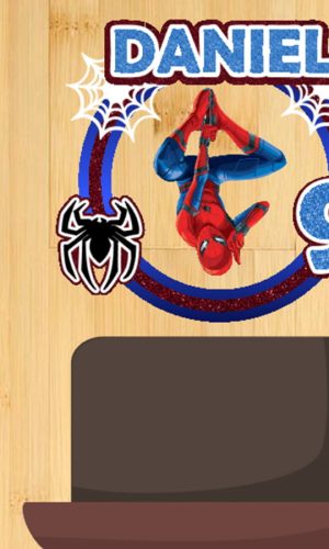 Arquivo de Corte Topo de Bolo Giratório Homem Aranha