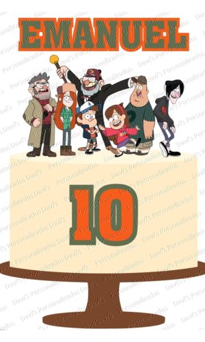 ARQUIVO DE CORTE TOPO DE BOLO GRAVITY FALLS