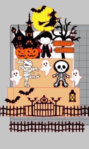 Arquivo De Corte Topo De Bolo Halloween