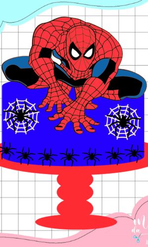Arquivo de Corte: Topo de Bolo Homem Aranha 003