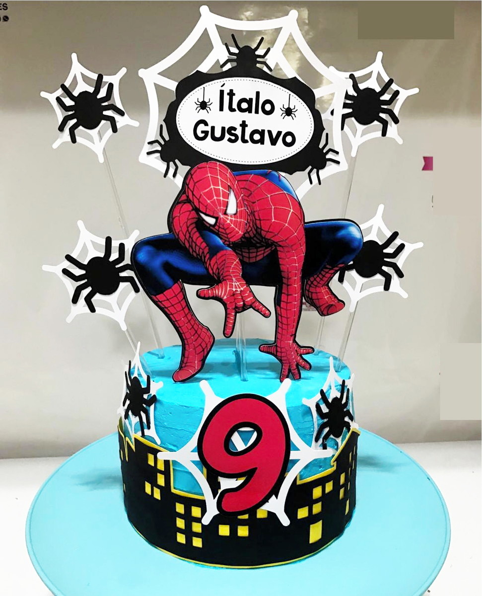 arquivo de corte topo de bolo homem aranha -005