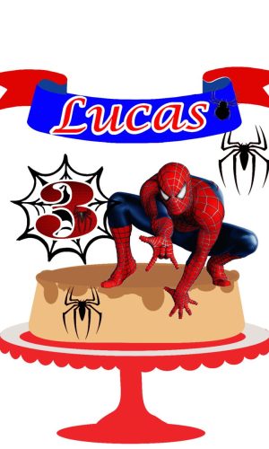 Arquivo de corte Topo de Bolo Homem Aranha 01