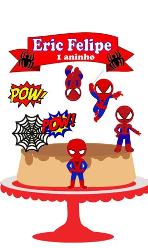 Arquivo de corte Topo de Bolo Homem Aranha 02