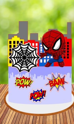 Arquivo de Corte Topo de Bolo Homem Aranha 02 - Studio e PDF