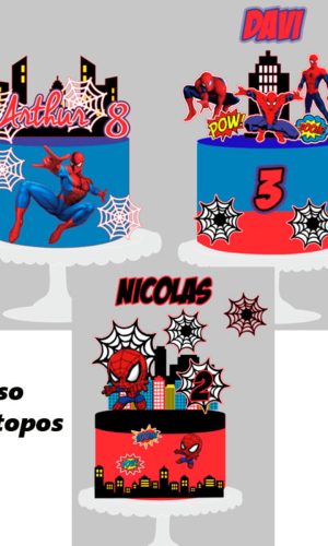 Arquivo de Corte Topo de Bolo Homem Aranha 1 + Brinde