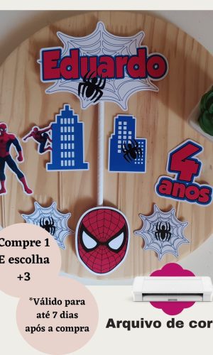 Arquivo de Corte Topo de Bolo Homem Aranha 002
