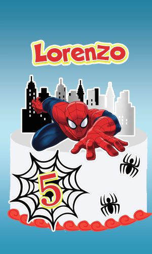 Arquivo de corte topo de bolo Homem Aranha #2 PDF/JPG