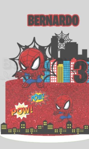 Arquivo de Corte Topo de Bolo Homem Aranha 35b - Bf