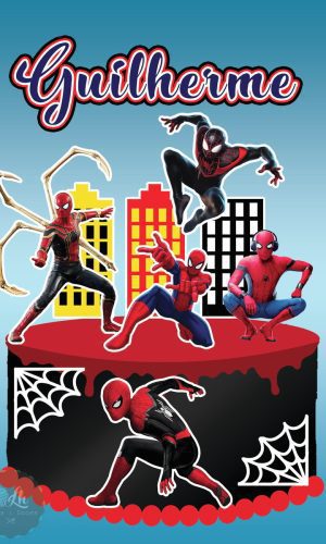 Arquivo de Corte Topo de Bolo Homem Aranha #5 Pdf/jpg