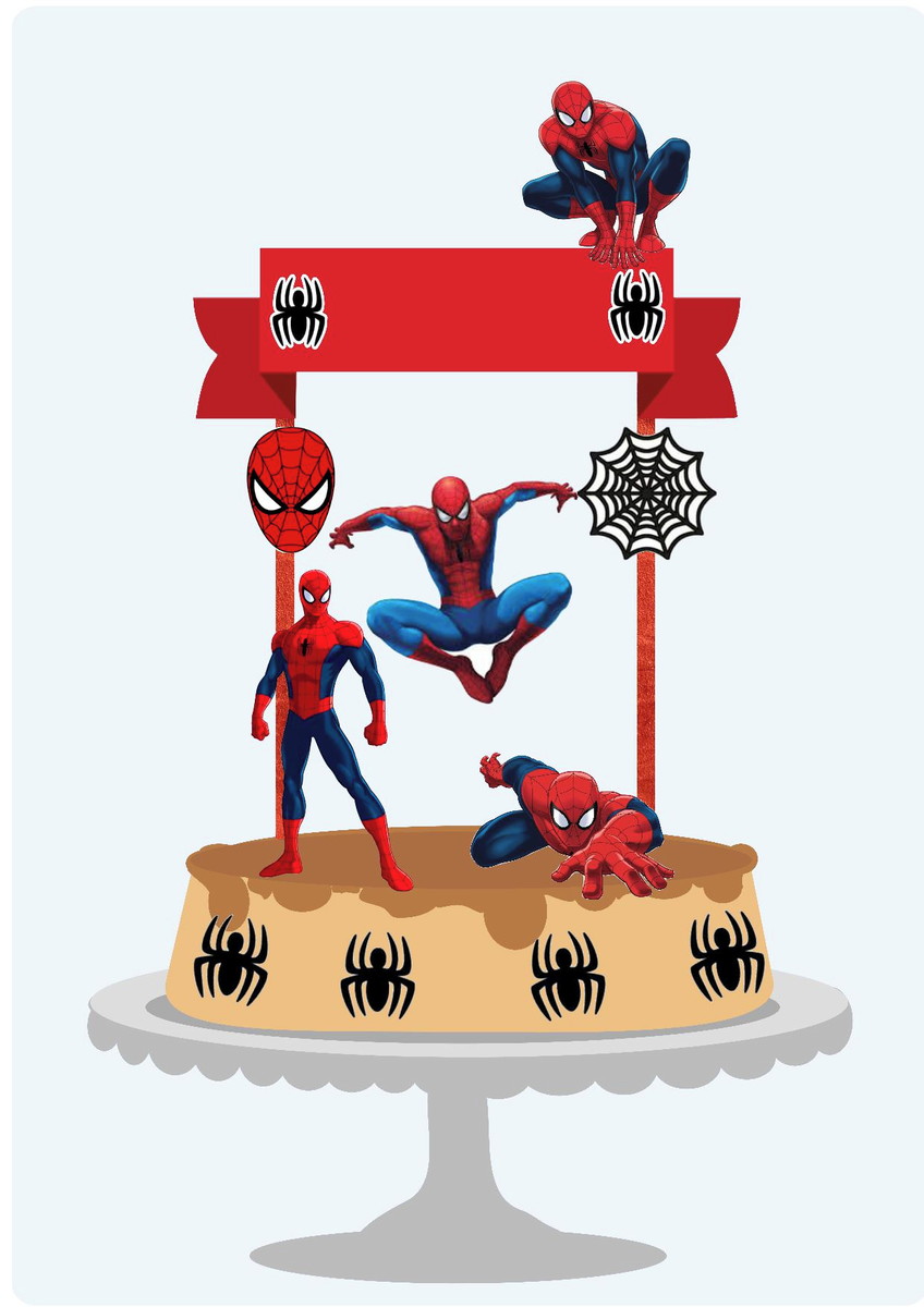 Arquivo de Corte - Topo de Bolo Homem Aranha 6