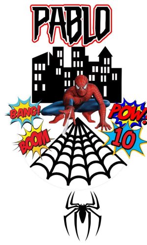 ARQUIVO DE CORTE TOPO DE BOLO HOMEM ARANHA