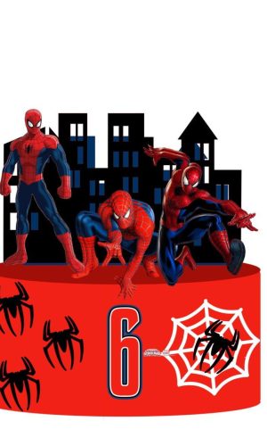ARQUIVO DE CORTE TOPO DE BOLO HOMEM ARANHA