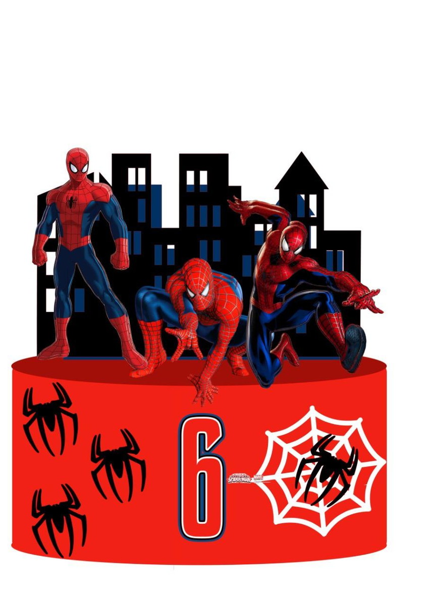 ARQUIVO DE CORTE TOPO DE BOLO HOMEM ARANHA