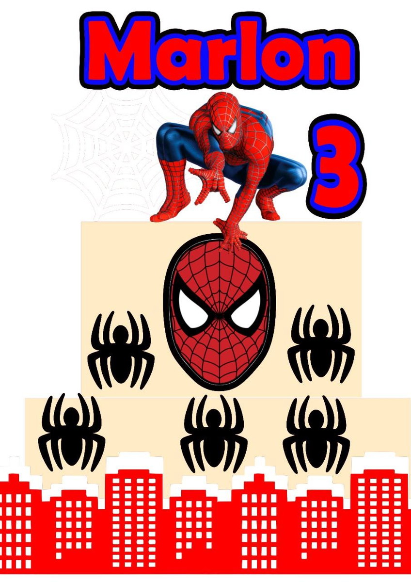 ARQUIVO DE CORTE TOPO DE BOLO HOMEM ARANHA