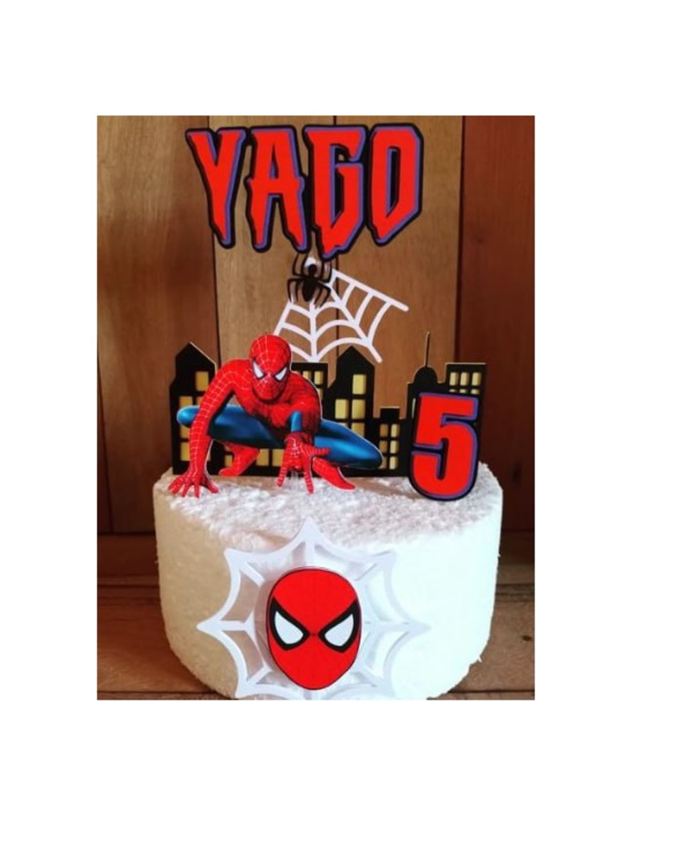 Arquivo de Corte - Topo de Bolo Homem Aranha