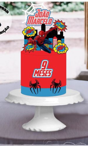 Arquivo de corte Topo de bolo - Homem Aranha