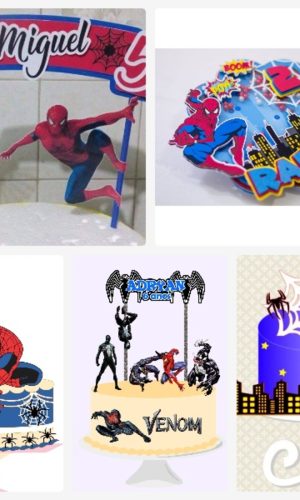 Arquivo de Corte Topo de Bolo Homem Aranha + Brinde