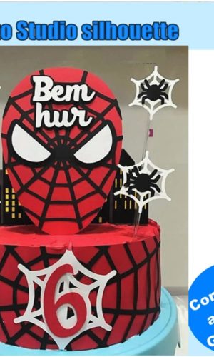 Arquivo De Corte Topo De Bolo Homem Aranha - Camadas - 436
