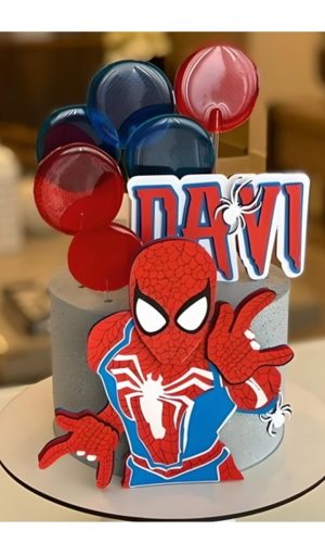 Arquivo de Corte: Topo de Bolo Homem-aranha(camadas)