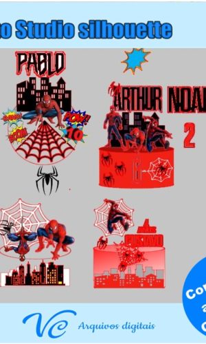 Arquivo De Corte Topo De Bolo Homem Aranha - Combo - 438