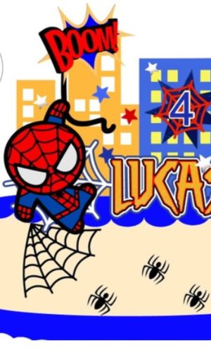 Arquivo de Corte Topo de Bolo Homem Aranha Cute