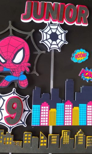 Arquivo de Corte Topo de Bolo Homem Aranha Cute