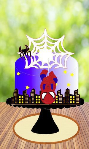 Arquivo de Corte Topo de Bolo Homem Aranha