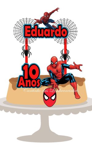 Arquivo de Corte Topo de Bolo Homem Aranha-Digital