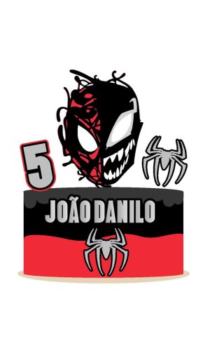 Arquivo De Corte Topo De Bolo Homem Aranha E Venom
