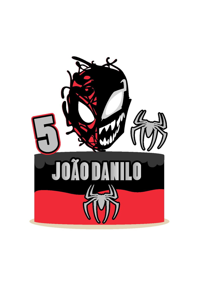 Arquivo De Corte Topo De Bolo Homem Aranha E Venom