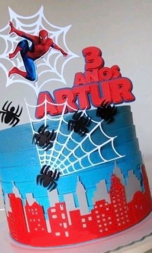 Arquivo de corte / Topo de bolo - HOMEM ARANHA EM CAMADAS 3
