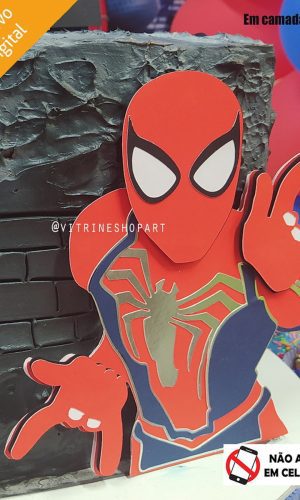 Arquivo de Corte Topo de Bolo Homem Aranha em Camadas