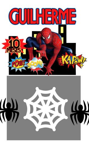 Arquivo de Corte Topo de Bolo Homem Aranha Flexi Foison 1