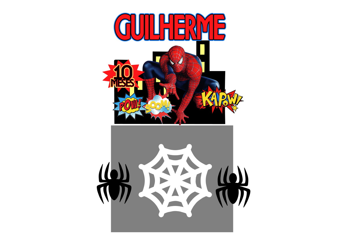 Arquivo de Corte Topo de Bolo Homem Aranha Flexi Foison 1