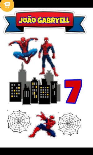 Arquivo de corte topo de bolo homem aranha