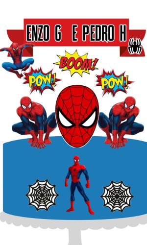 Arquivo de Corte Topo de Bolo Homem Aranha