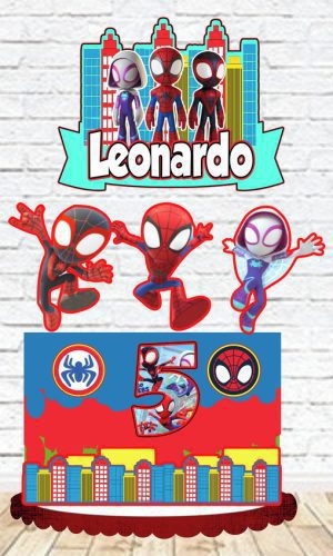 Arquivo de Corte Topo de Bolo Homem Aranha Meta Studio 002