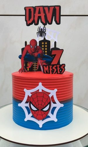 Arquivo de Corte Topo de Bolo Homem Aranha Rosto e Teia
