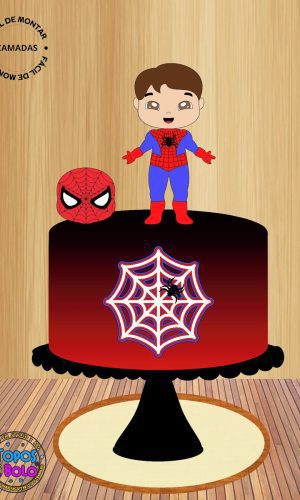 Arquivo de Corte Topo de Bolo Homem Aranha sem Mascara