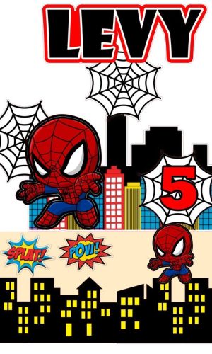 ARQUIVO DE CORTE TOPO DE BOLO HOMEM ARANHA