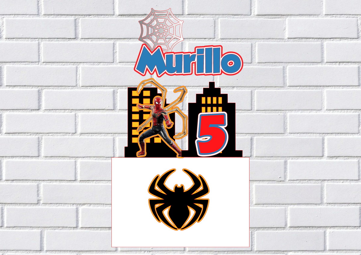 Arquivo de Corte Topo de Bolo Homem Aranha Studio 004 - Imagem 2