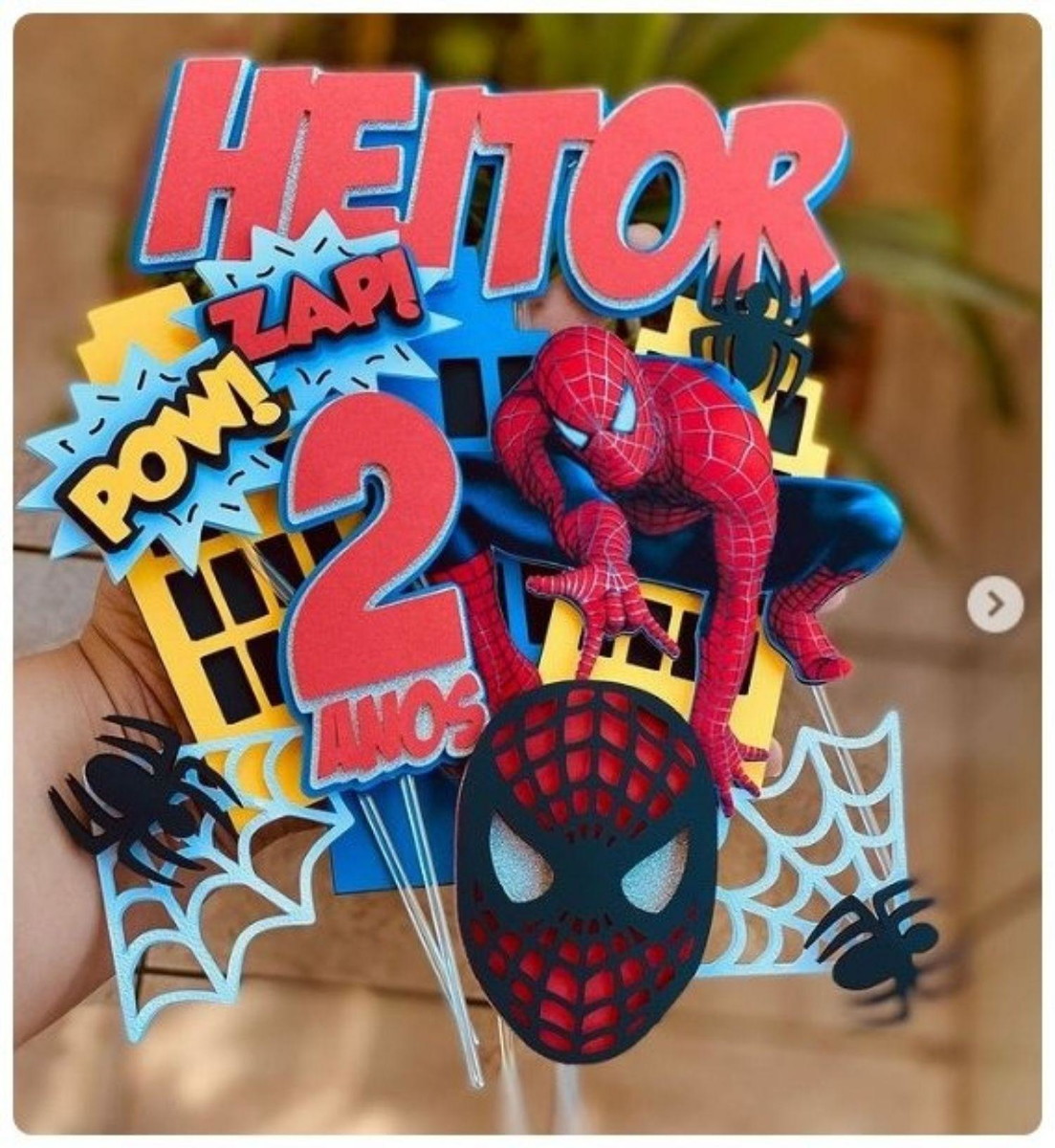 Arquivo de Corte Topo de Bolo Homem Aranha Studio